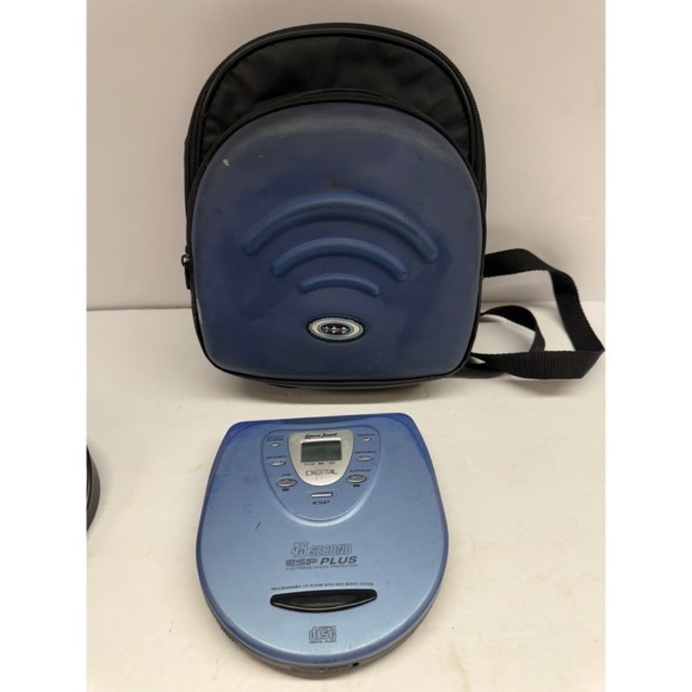 Lenoxx Sound CD-87 Portable CD Player Blue 45 Sec ESP Plus with Carrying Case